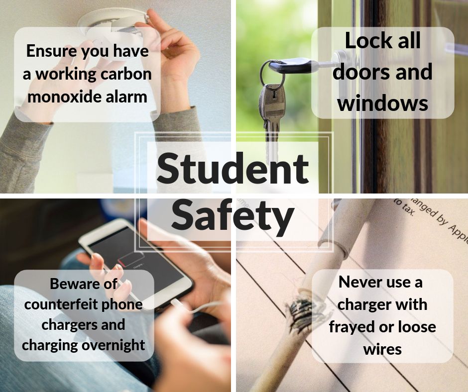 home safety advice for students