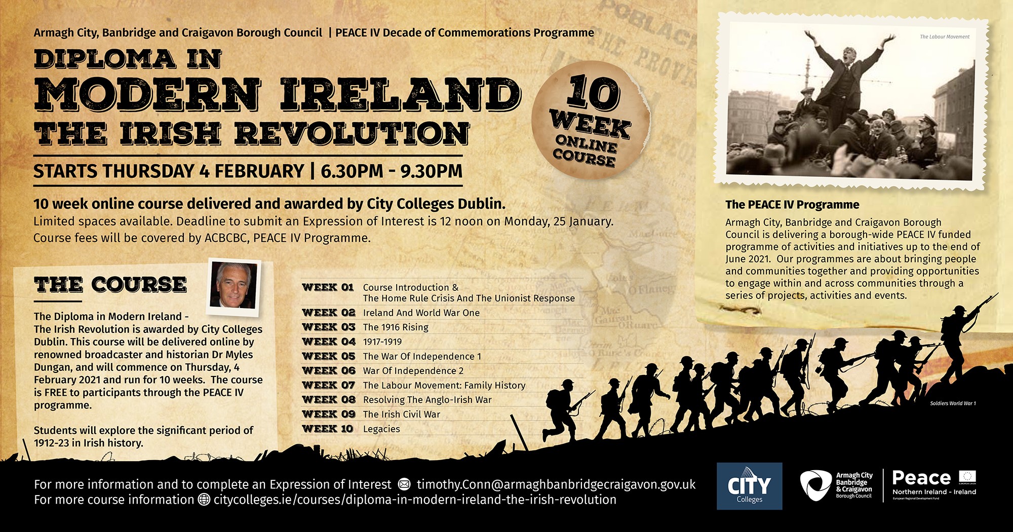 Free history course available - Armagh City, Banbridge and Craigavon