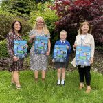 Congratulations to Zara Cousins, P7 Pupil at Bocombra P.S as she shows off her winning design to ABC Head of Environmental Health Elizabeth Reaney, Bocombra P.S teacher Emma Craig and ABC Neighbourhood Improvement and Enforcement Officer Kate Campbell