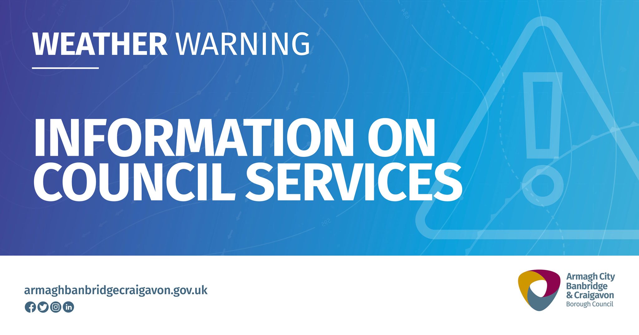 Weather warning disruption to council services