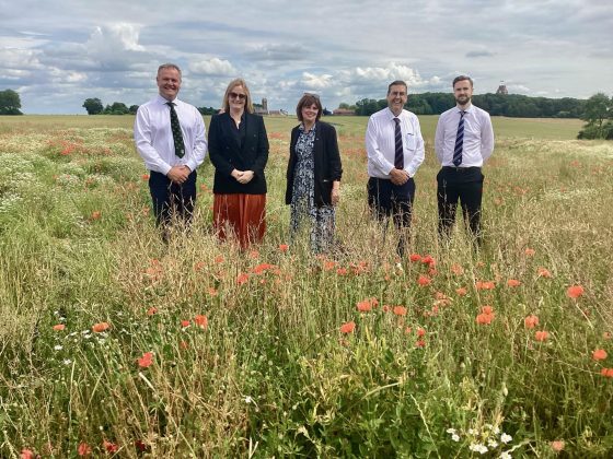 Council delegation in the poppy fields of Thiepval