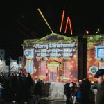 Armagh Library building is lit up with a Christmas animation as part of the annual Lights Show.