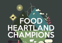 Colourful graphic saying Food Heartland Champions