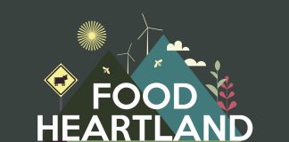 Colourful graphic saying Food Heartland Champions