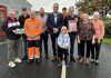 Pictured in the award-winning small village of Charlestown are Niall McShane (ABC Council), Leanne McShane (ABC Council), Deputy Lord Mayor of ABC Borough, Cllr Kyle Savage, Ruari Toman (ABC Council), Padraig Gowdey (ABC Council), with local residents Elsie Parks, Hazel Guiney, Ronnie Turkington, Robert Turkington, Diane Guiney and Amy Guiney.