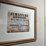 A poster dating back to the 1840s with the heading 'Furniture Auction'