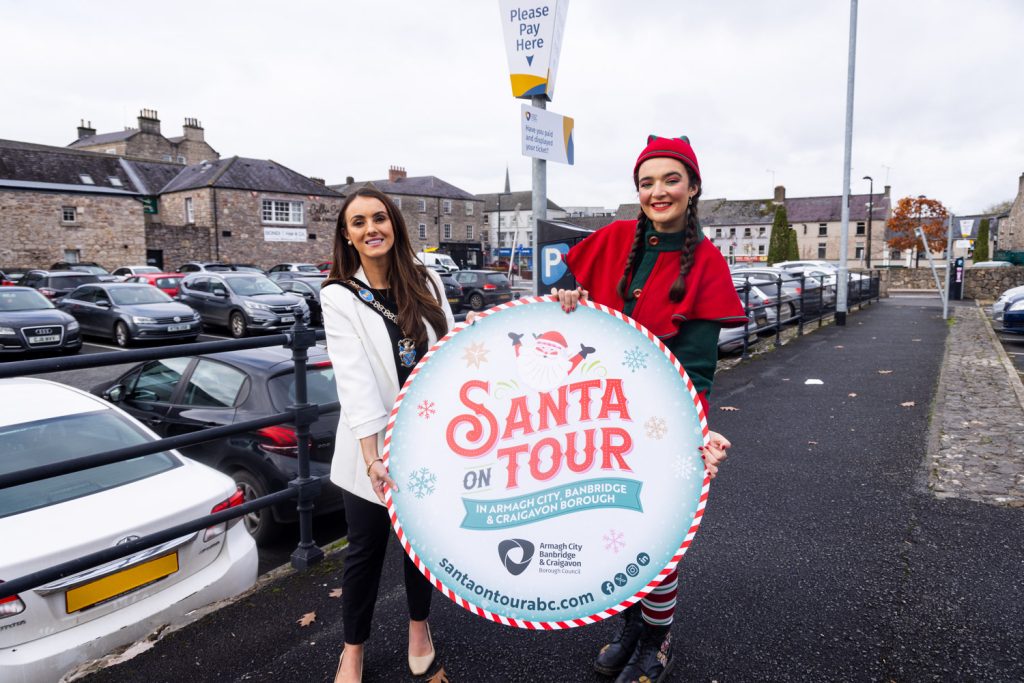 Lord Mayor Councillor Sarah Duffy announces free parking in council-owned off-street pay-and-display car parks in Armagh City, Banbridge, Lurgan and Portadown on Saturday 7, 14 and 21 December.