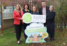 ABC Recycling Officer Jennifer Cunningham is pictured with representatives from NRN for the launch of the Zero Waste Champions programme.