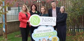 ABC Recycling Officer Jennifer Cunningham is pictured with representatives from NRN for the launch of the Zero Waste Champions programme.