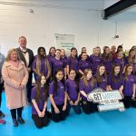 Teenage girls from local schools pictured with ABC council staff and Southern Health and Social Care Trust staff at the This Girl Moves Leadership day at Dromore Community Centre.