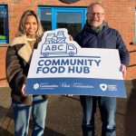 Shera McAloran, who is the founder of Karri Kitchens pictured with Chris Leach from ABC Community Food Hub.